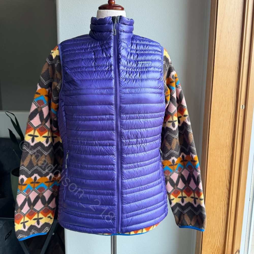 Patagonia Ultralight Down Vest Concord Purple Large 800-fill-power Goosedown L - Picture 2 of 13